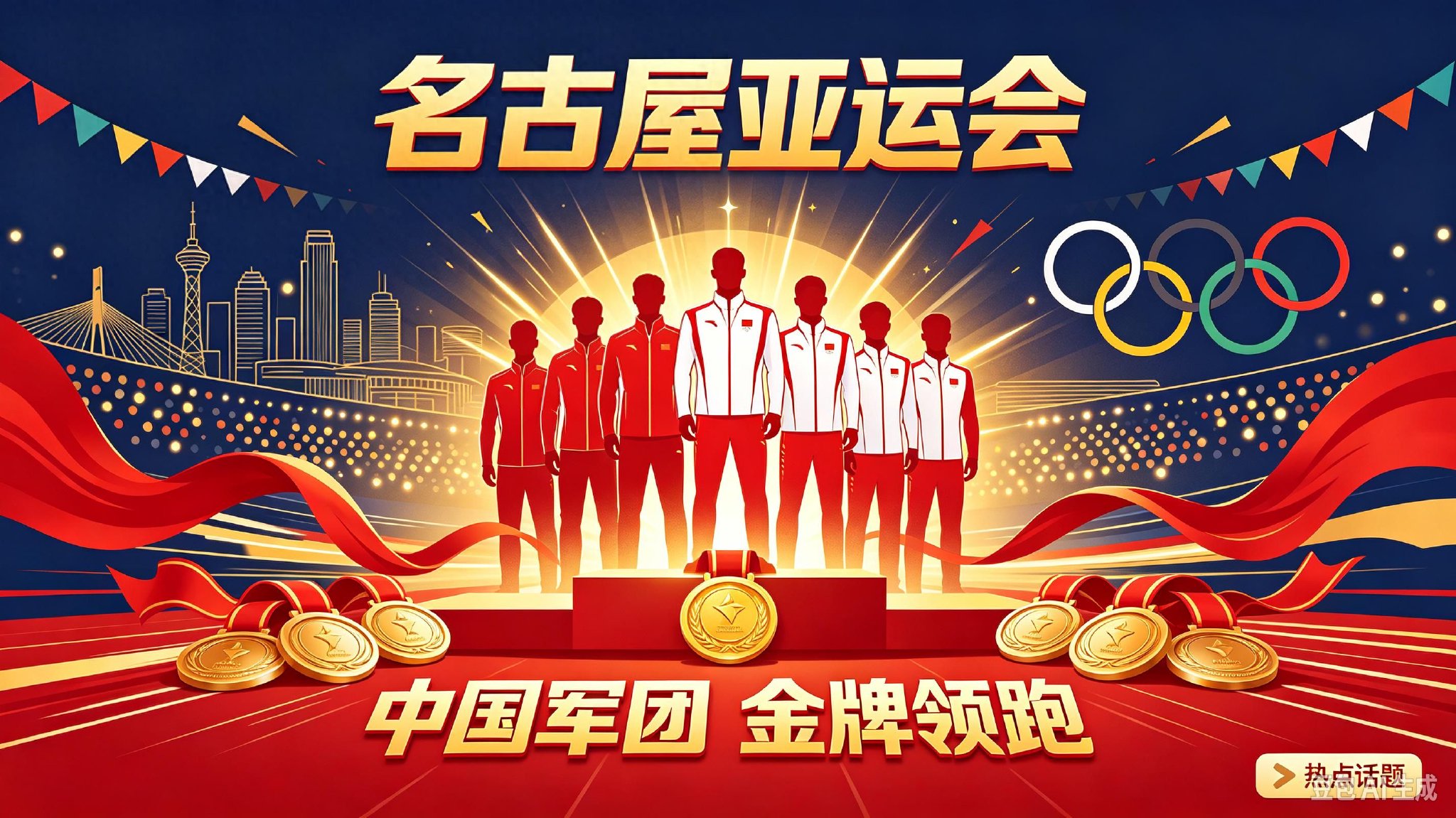 名古屋亚运会中国军团一路狂飙，金牌榜牢牢守住第一
